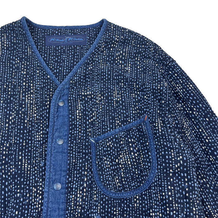 ポータークラシック PERE TANGUY SASHIKO CARDIGAN 刺し子カーディガン ブルー