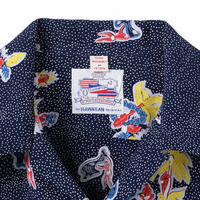 サンサーフ Lot No.DK38677 DUKE KAHANAMOKU SPECIAL EDITION “DUKE 'S POLKA-DOTS” メンズ 半袖 レーヨン アロハシャツ