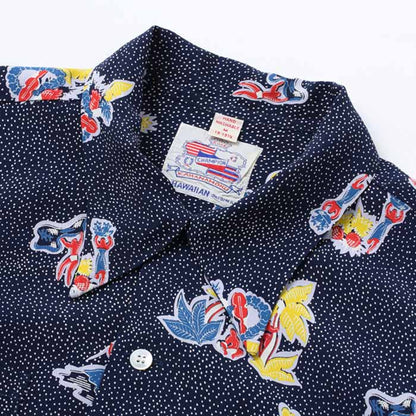 サンサーフ Lot No.DK38677 DUKE KAHANAMOKU SPECIAL EDITION “DUKE 'S POLKA-DOTS” メンズ 半袖 レーヨン アロハシャツ