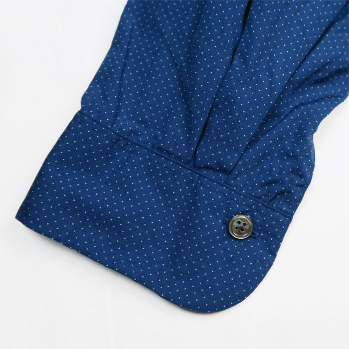 ポータークラシック PC-016-2219 NEW ARTIST SMALL DOT SHIRT ニューアーティストスモールドットシャツ ブルー