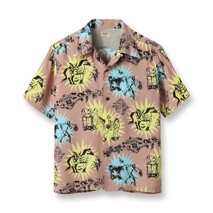 KEONI OF HAWAII “GAUGUIN WOODCUT III(3)” by JOHN MEIGS:BEIGE