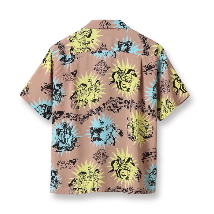 KEONI OF HAWAII “GAUGUIN WOODCUT III(3)” by JOHN MEIGS:BEIGE