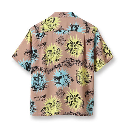 KEONI OF HAWAII “GAUGUIN WOODCUT III(3)” by JOHN MEIGS:BEIGE