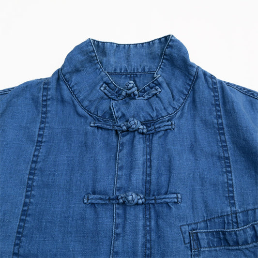 ポータークラシック PC-021-2200 INDIGO LINEN CHINESE JACKET インディゴリネンチャイニーズジャケット インディゴ
