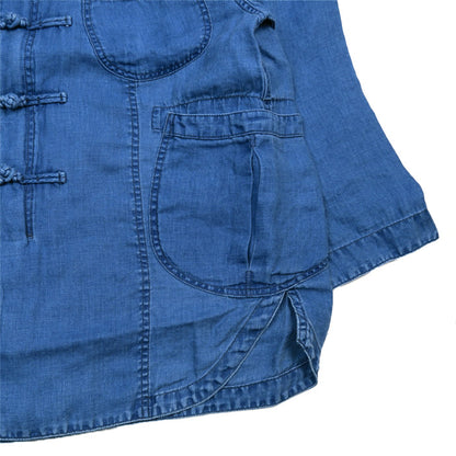 ポータークラシック PC-021-2200 INDIGO LINEN CHINESE JACKET インディゴリネンチャイニーズジャケット インディゴ