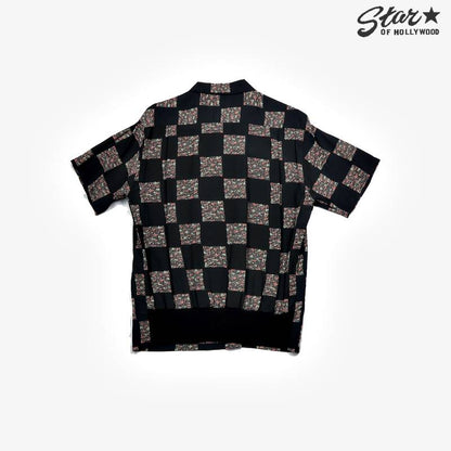 HIGH DENSITY RAYON PULLOVER SHIRT “SQUARES”【返品交換不可】