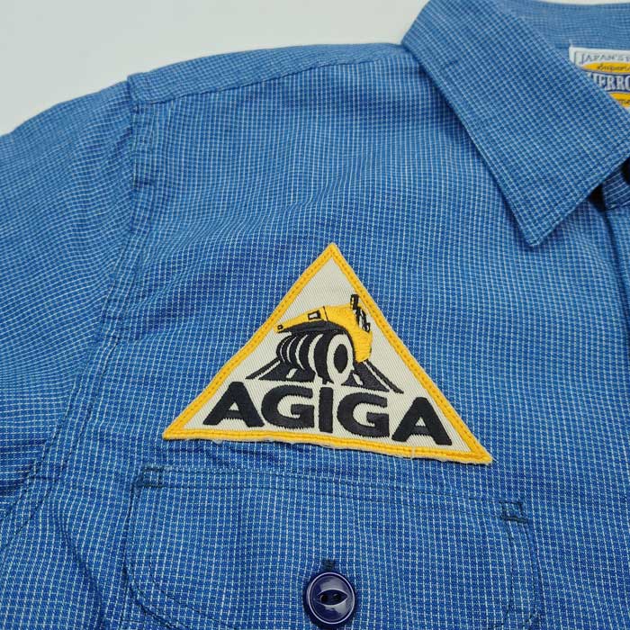 40%OFF フェローズ 22W-760WS-P AGIGA ワッペン ワークシャツ チェック メンズ