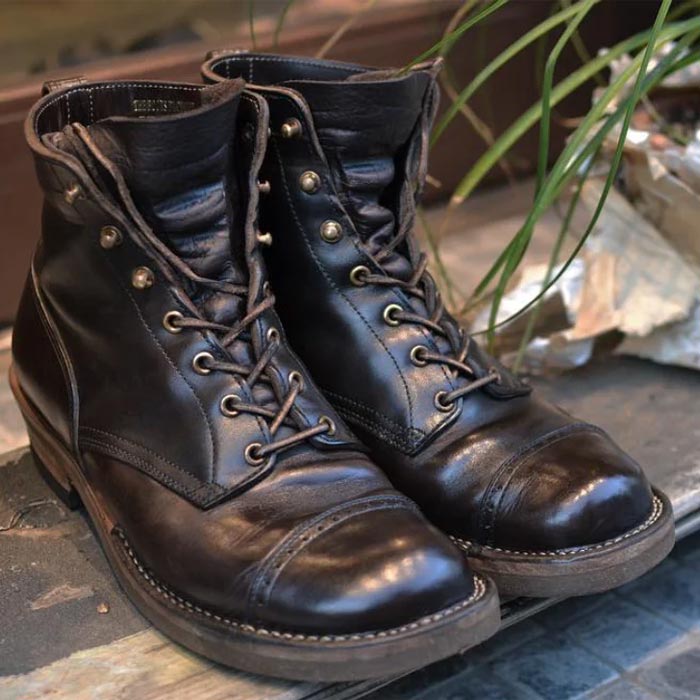 ローリングダブトリオ BF-01 ROOTS ルーツ BLACK HORSEBUTT メンズ レザー ワーク ブーツ 馬革