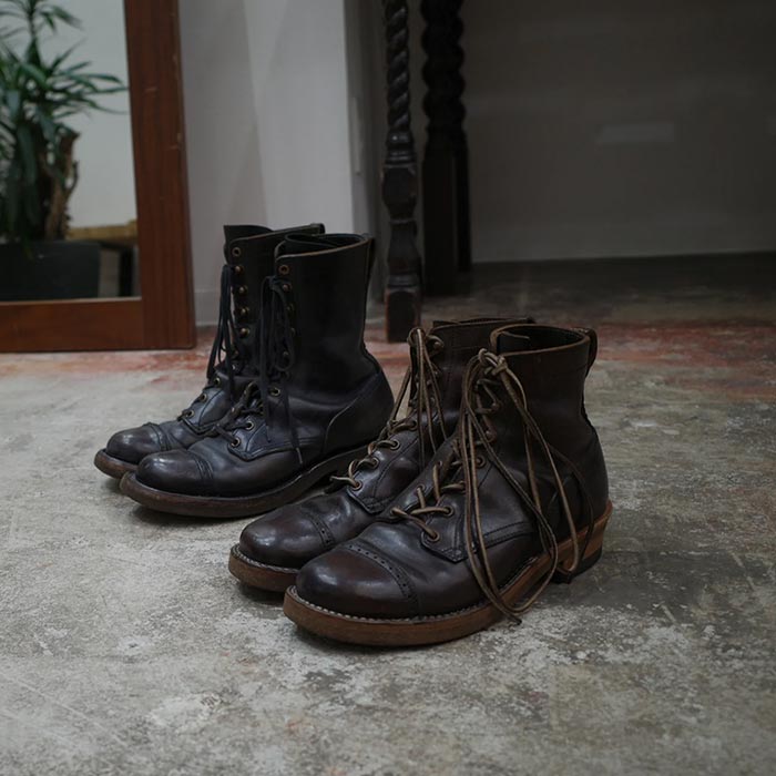 ローリングダブトリオ BF-01 ROOTS ルーツ BLACK HORSEBUTT メンズ レザー ワーク ブーツ 馬革