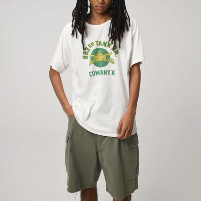 バウワウ BW241-UATT US ARMY 893RD TANK BN. TEE ホワイト メンズ 半袖 プリント Tシャツ 第893砲撃部隊 ミリタリー