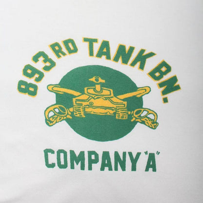 バウワウ BW241-UATT US ARMY 893RD TANK BN. TEE ホワイト メンズ 半袖 プリント Tシャツ 第893砲撃部隊 ミリタリー