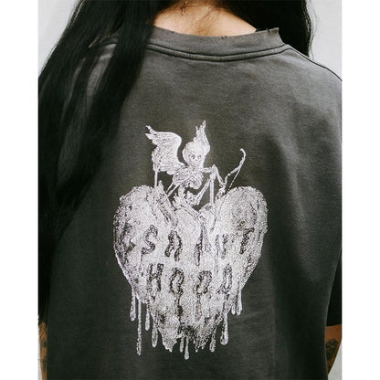 セントマイケル SM-HR8-0000-C70 STHD . SS TEE FEARLESS BLACK メンズ 半袖 プリント Tシャツ バックプリント NEIGHBORHOOD コラボ