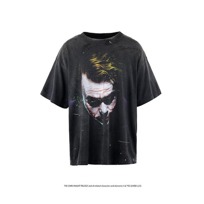 セントマイケル SM-HR8-0000-C53 BTM_SS TEE / JOKER / BLACK メンズ 半袖 プリント Tシャツ バックプリント The Dark Knight コラボ