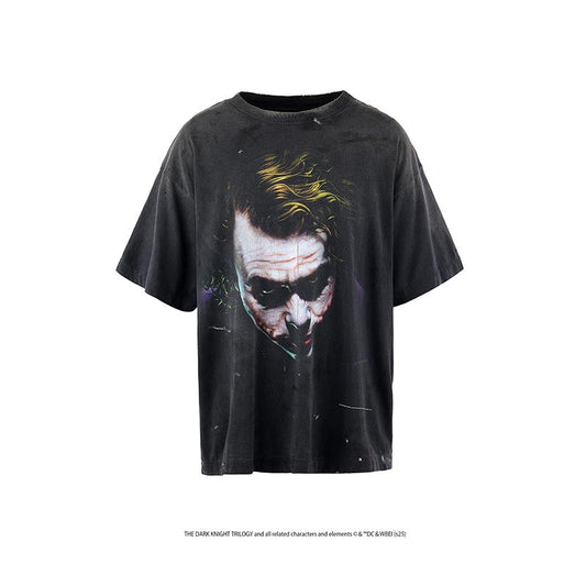 セントマイケル SM-HR8-0000-C53 BTM_SS TEE / JOKER / BLACK メンズ 半袖 プリント Tシャツ バックプリント The Dark Knight コラボ
