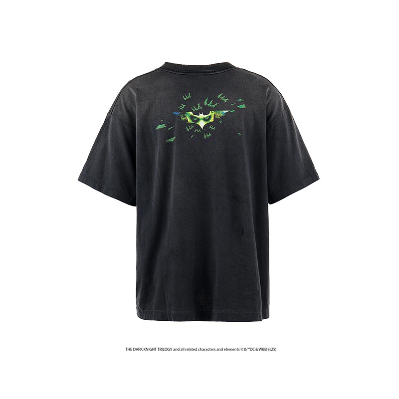セントマイケル SM-HR8-0000-C53 BTM_SS TEE / JOKER / BLACK メンズ 半袖 プリント Tシャツ バックプリント The Dark Knight コラボ