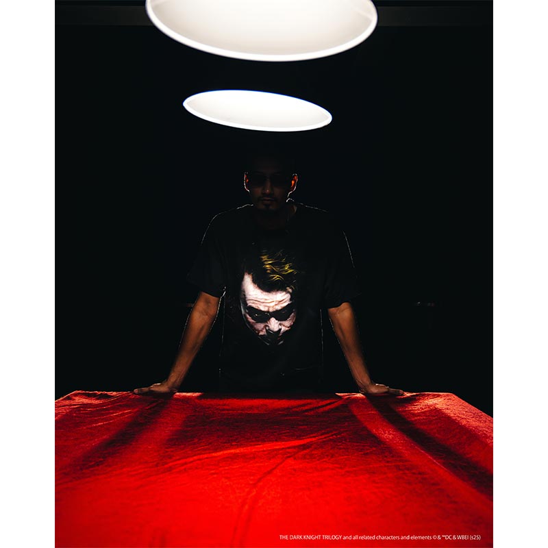 セントマイケル SM-HR8-0000-C53 BTM_SS TEE / JOKER / BLACK メンズ 半袖 プリント Tシャツ バックプリント The Dark Knight コラボ