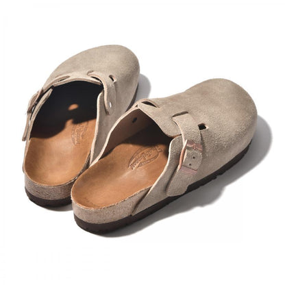 ジョーマッコイ MA23012 LEATHER FOOT-SUPPORT CLOGS レザー スウェードサンダル TAUPE