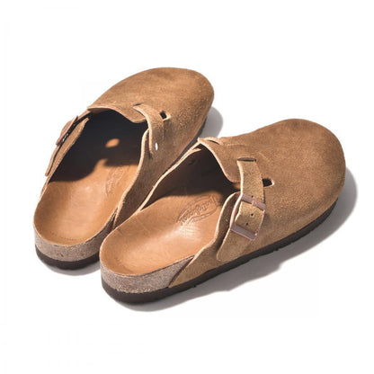 ジョーマッコイ MA23012 LEATHER FOOT-SUPPORT CLOGS レザー スウェードサンダル RAW SIENNA