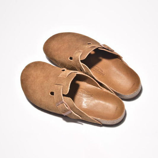 ジョーマッコイ MA23012 LEATHER FOOT-SUPPORT CLOGS レザー スウェードサンダル RAW SIENNA