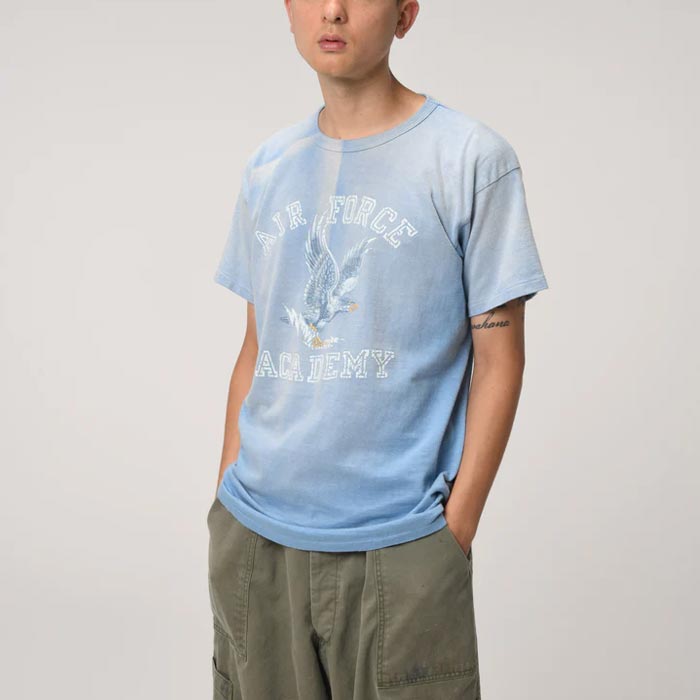 バウワウ BW241-AFA8T AIR FORCE ACADEMY 8812 TEE ブルー メンズ 半袖 プリント Tシャツ AIR FORCE ACADEMY 空軍士官学校 ミリタリー