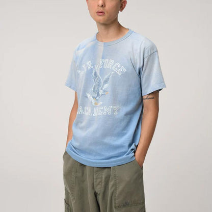 バウワウ BW241-AFA8T AIR FORCE ACADEMY 8812 TEE ブルー メンズ 半袖 プリント Tシャツ AIR FORCE ACADEMY 空軍士官学校 ミリタリー