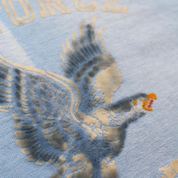 バウワウ BW241-AFA8T AIR FORCE ACADEMY 8812 TEE ブルー メンズ 半袖 プリント Tシャツ AIR FORCE ACADEMY 空軍士官学校 ミリタリー