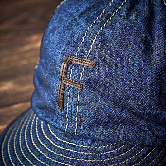 ミスターファットマン 5231007 F WAPPEN BILLIE CAP F ワッペン デニム ショートブリムキャップ INDIGO