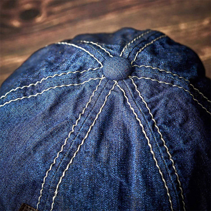 ミスターファットマン 5231007 F WAPPEN BILLIE CAP F ワッペン デニム ショートブリムキャップ INDIGO