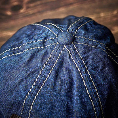 ミスターファットマン 5231007 F WAPPEN BILLIE CAP F ワッペン デニム ショートブリムキャップ INDIGO