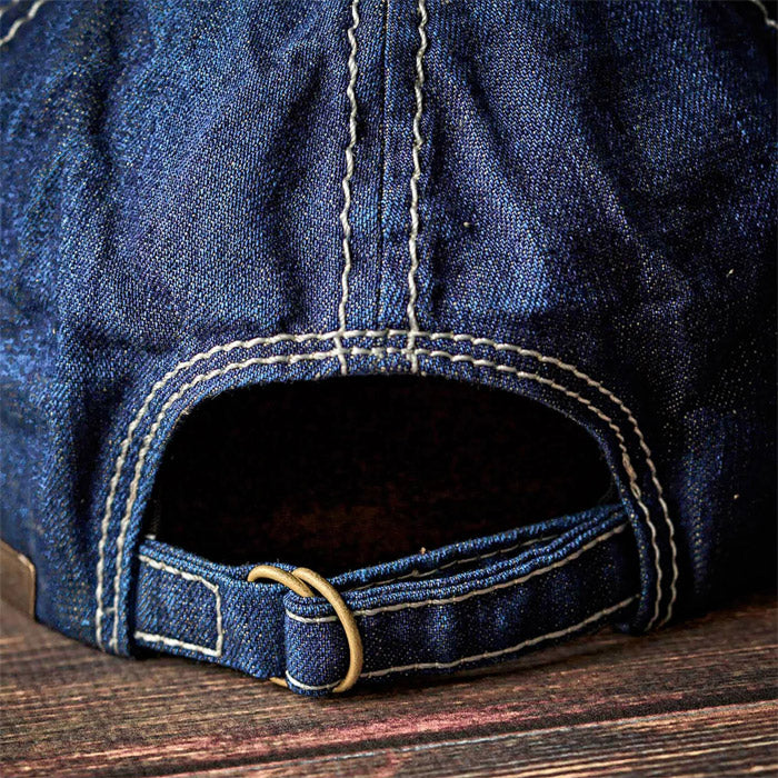 ミスターファットマン 5231007 F WAPPEN BILLIE CAP F ワッペン デニム ショートブリムキャップ INDIGO