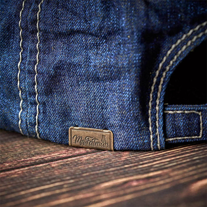 ミスターファットマン 5231007 F WAPPEN BILLIE CAP F ワッペン デニム ショートブリムキャップ INDIGO