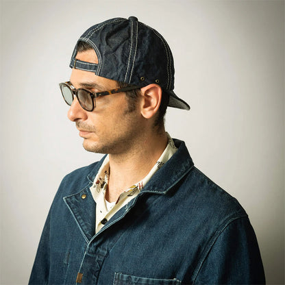 ミスターファットマン 5231007 F WAPPEN BILLIE CAP F ワッペン デニム ショートブリムキャップ INDIGO