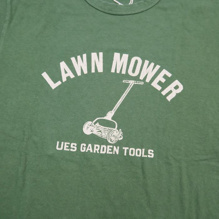 ウエス 652308 LAWN MOWER Tシャツ バインダーネック プリントTシャツ グリーン