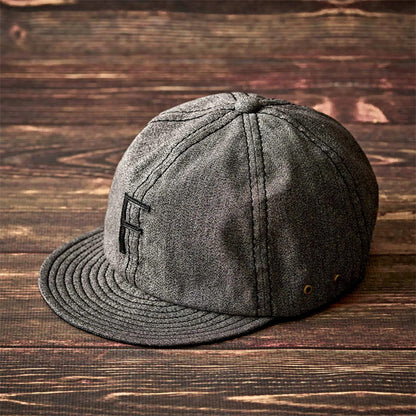 ミスターファットマン 5231007 F WAPPEN BILLIE CAP F ワッペン デニム ショートブリムキャップ GREY