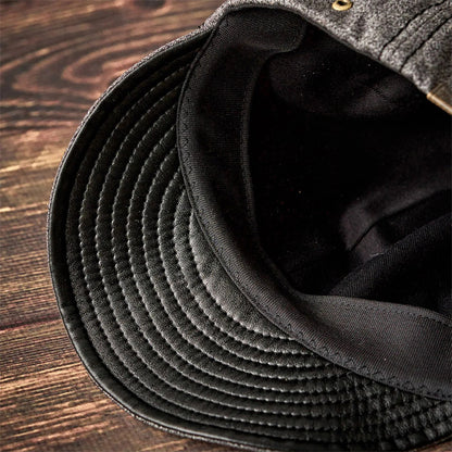 ミスターファットマン 5231007 F WAPPEN BILLIE CAP F ワッペン デニム ショートブリムキャップ GREY