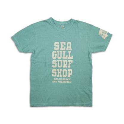 ウエス 652306 SEAGULL Tシャツ バインダーネック プリントTシャツ サックスブルー