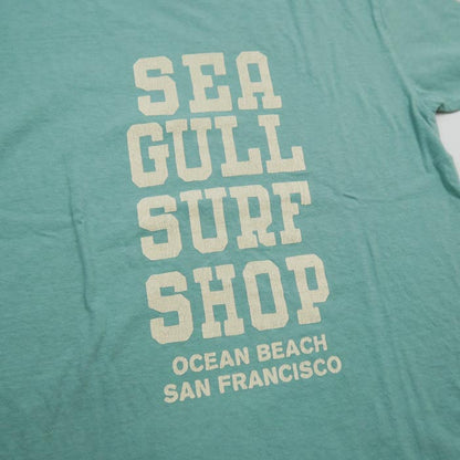 ウエス 652306 SEAGULL Tシャツ バインダーネック プリントTシャツ サックスブルー