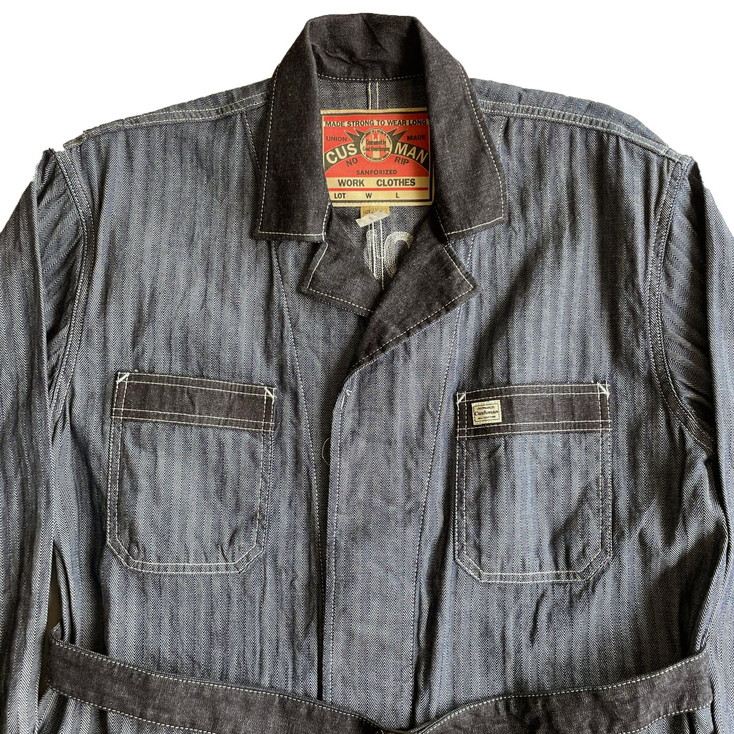 クッシュマン 21032 HERRING BONE SHOP COAT デニム