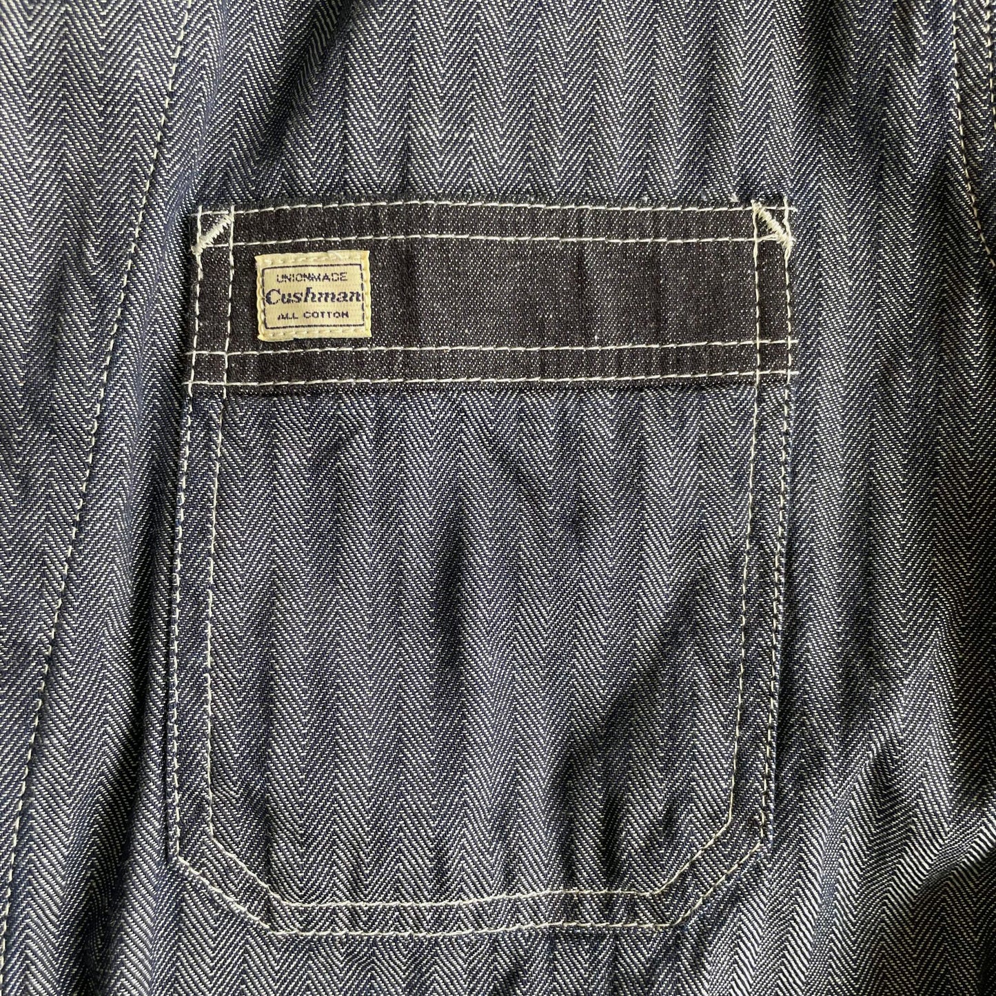 クッシュマン 21032 HERRING BONE SHOP COAT デニム