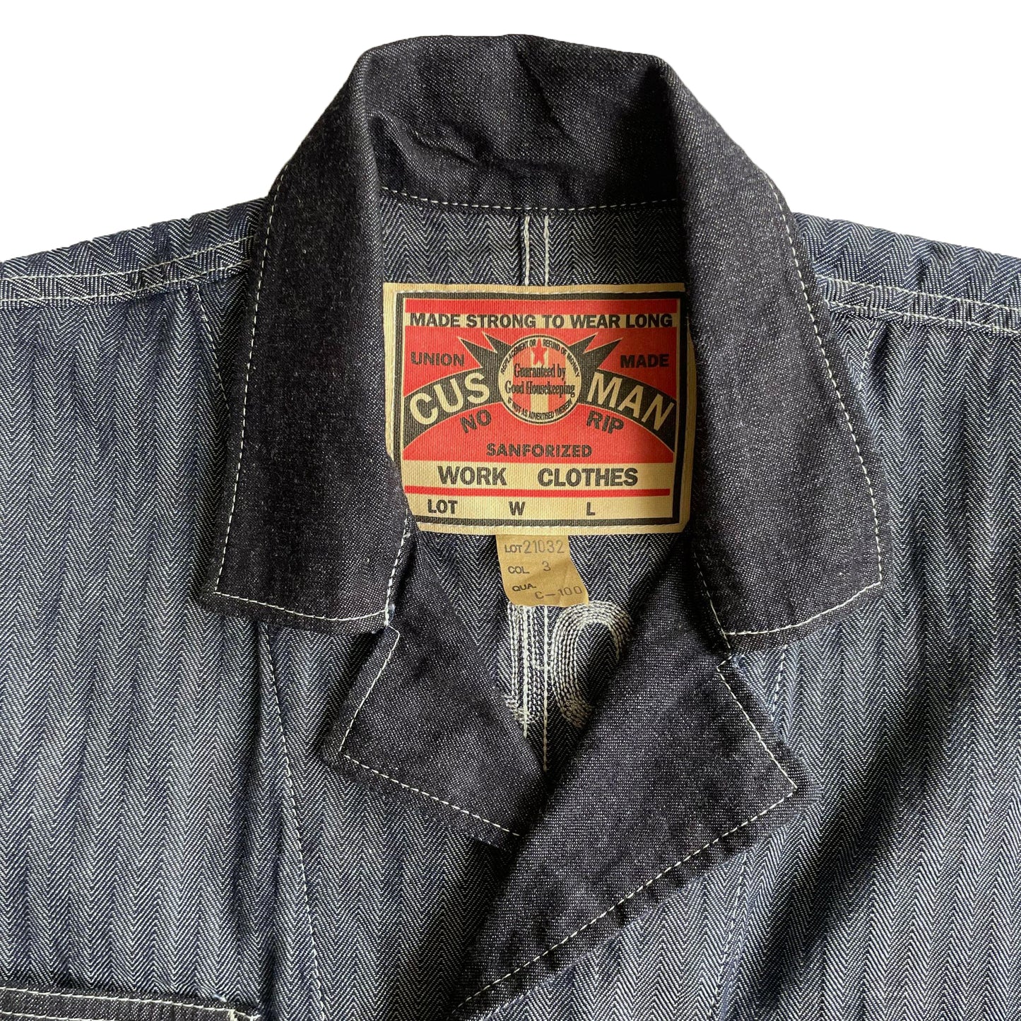 クッシュマン 21032 HERRING BONE SHOP COAT デニム