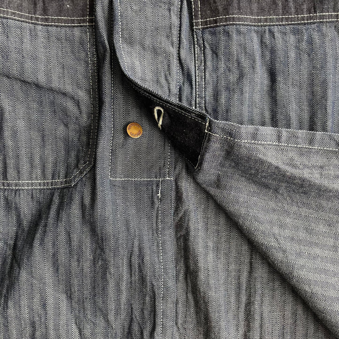 クッシュマン 21032 HERRING BONE SHOP COAT デニム