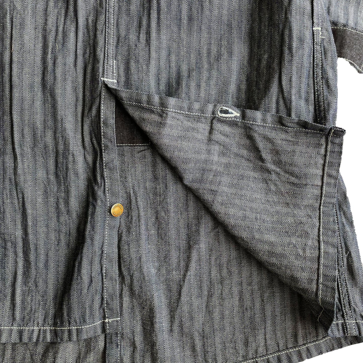 クッシュマン 21032 HERRING BONE SHOP COAT デニム