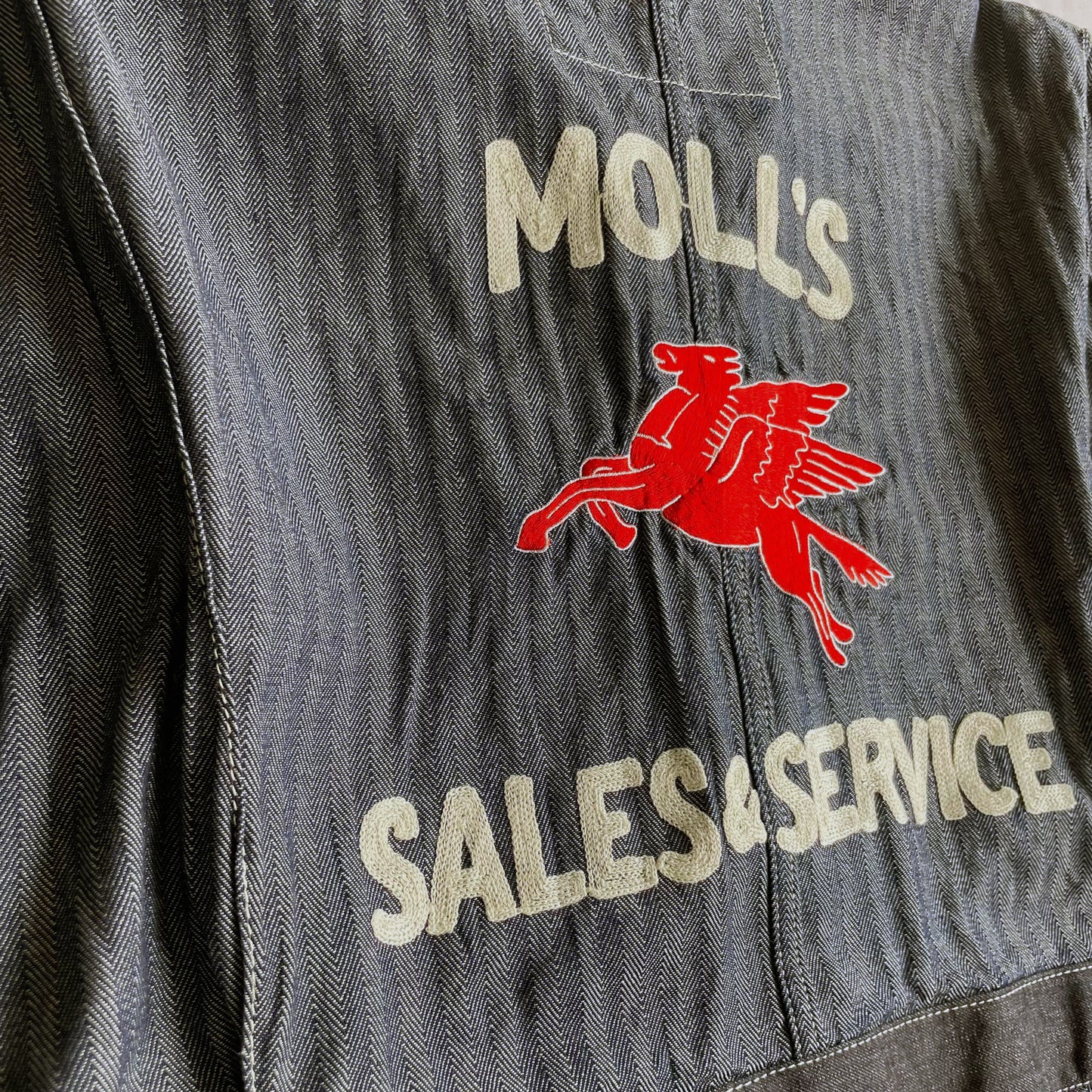 クッシュマン 21032 HERRING BONE SHOP COAT デニム