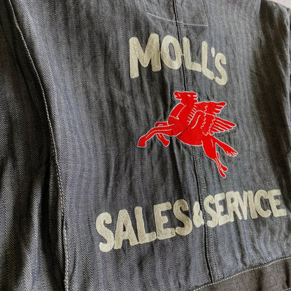 クッシュマン 21032 HERRING BONE SHOP COAT デニム