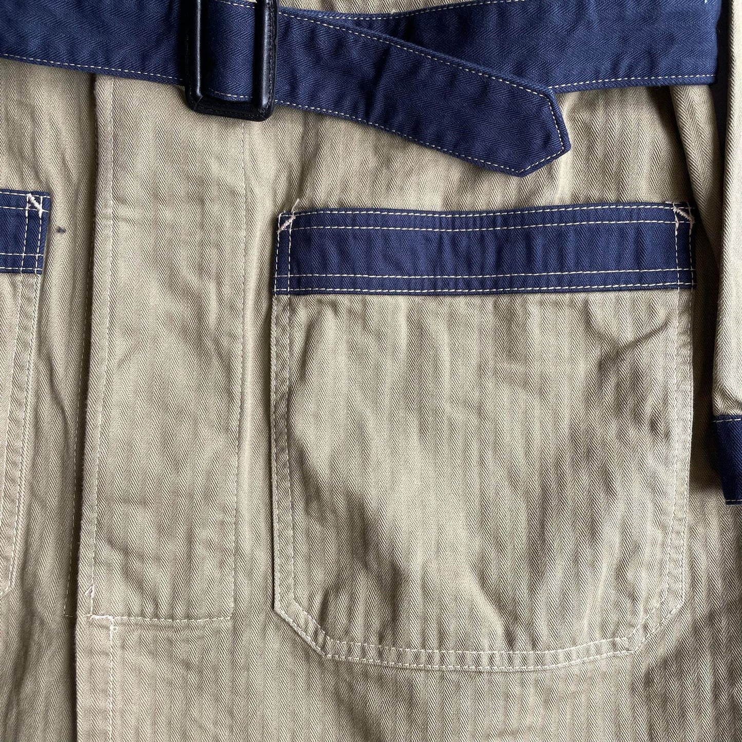 クッシュマン 21032 HERRING BONE SHOP COAT ベージュ