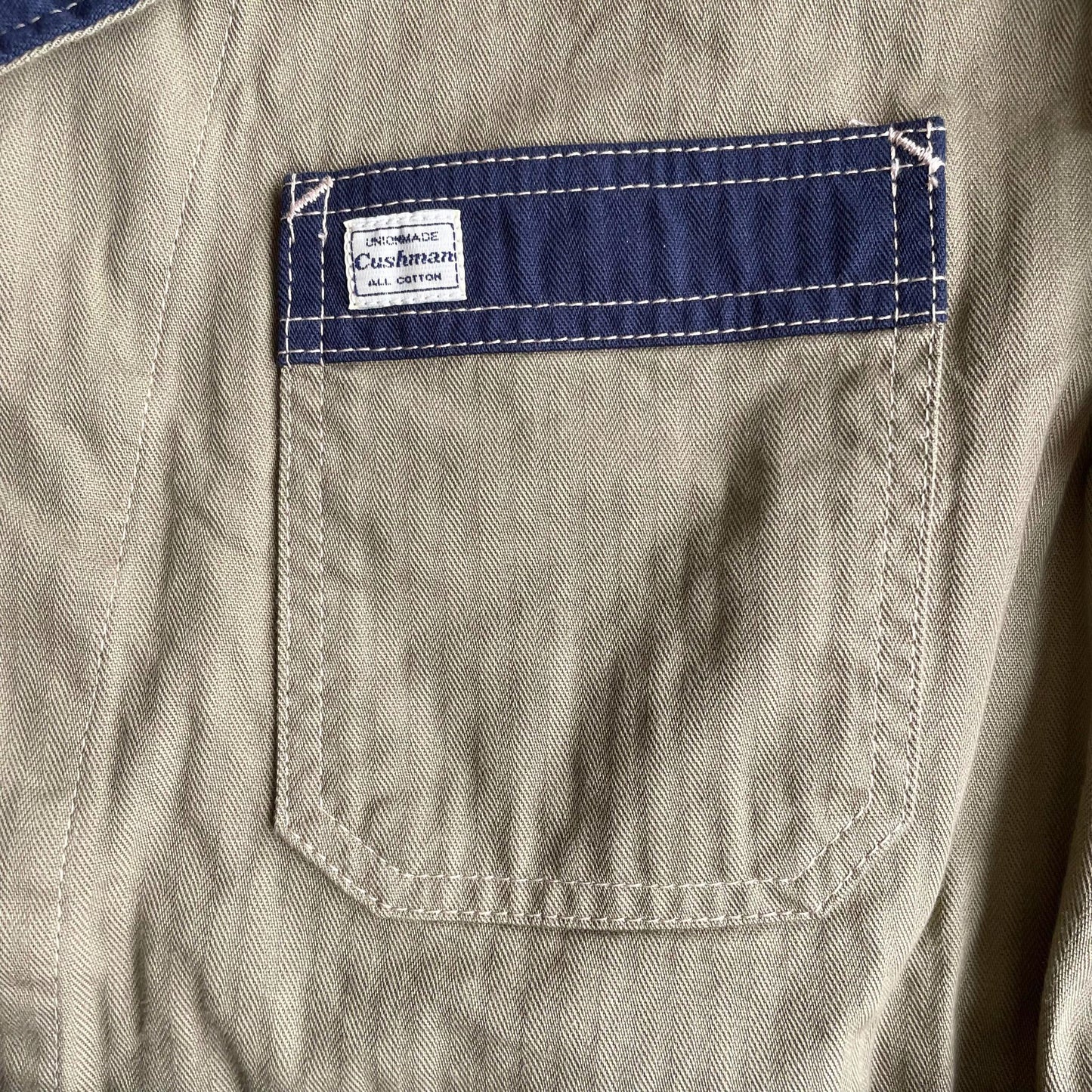 クッシュマン 21032 HERRING BONE SHOP COAT ベージュ