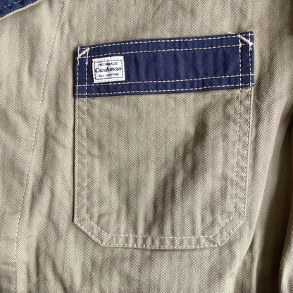 クッシュマン 21032 HERRING BONE SHOP COAT ベージュ