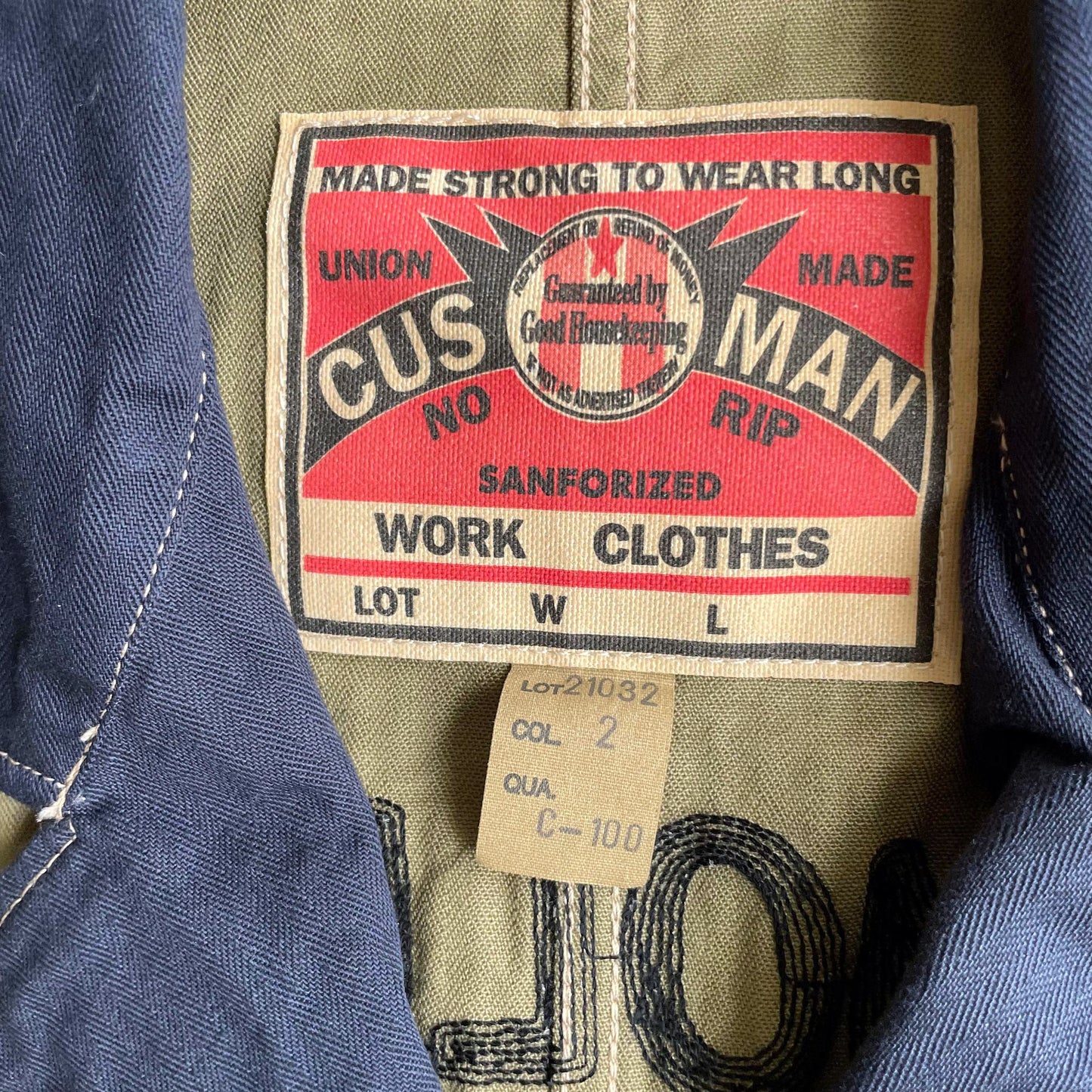 クッシュマン 21032 HERRING BONE SHOP COAT ベージュ