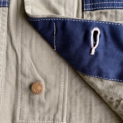 クッシュマン 21032 HERRING BONE SHOP COAT ベージュ