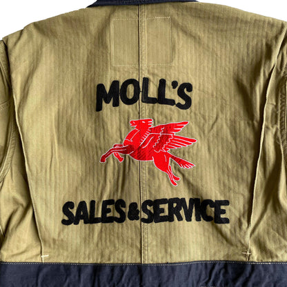 クッシュマン 21032 HERRING BONE SHOP COAT ベージュ